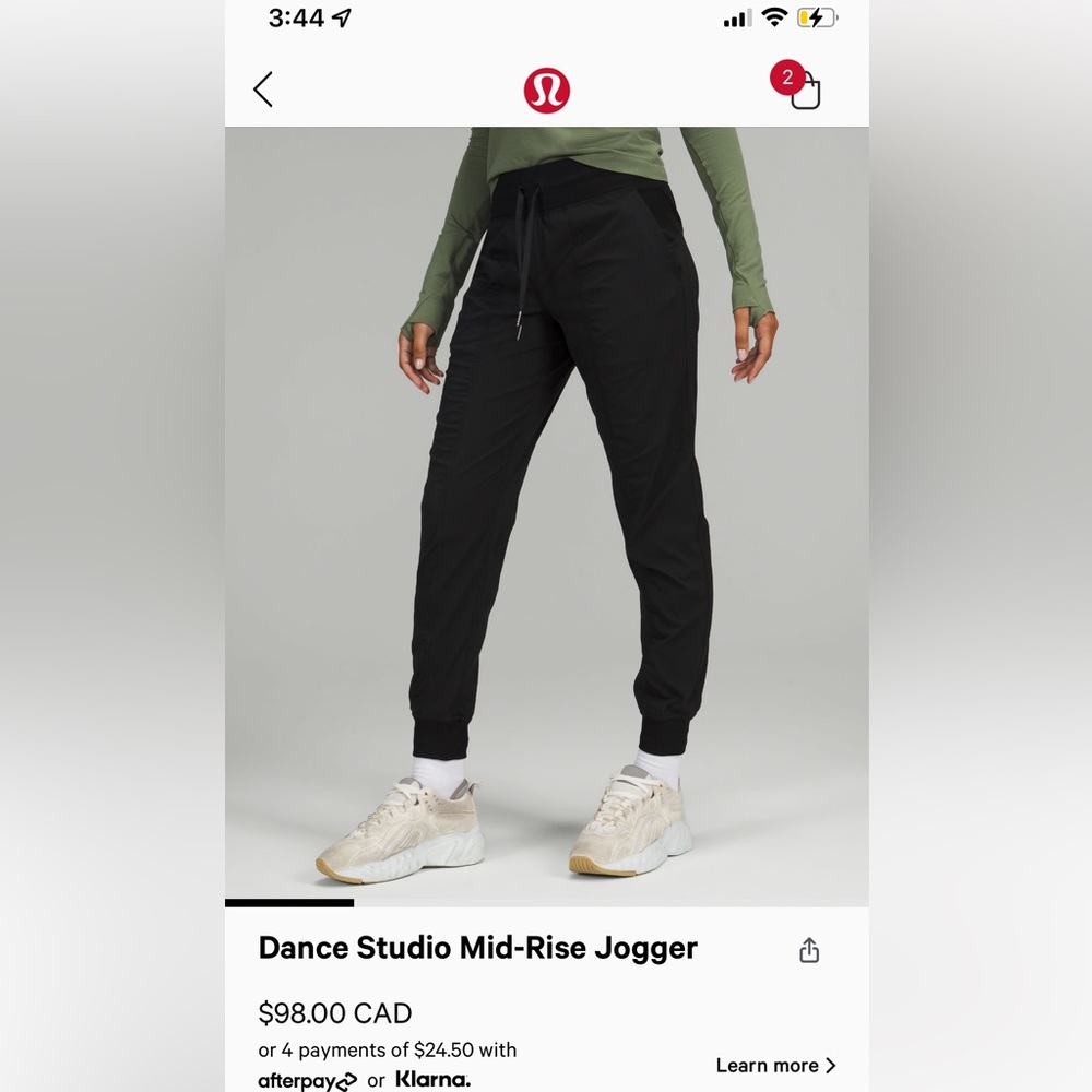 Lululemon Studio Jogger Black